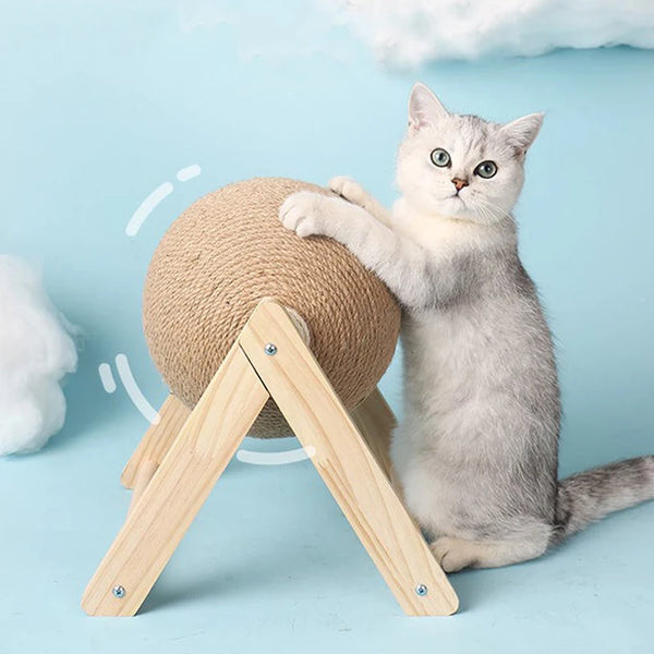 Sisal Cat Scratching Ball Toy - Durable & Paw-Friendly