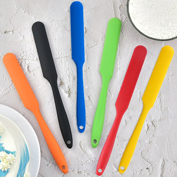 Silicone Scraper Integrated Cream Stirring Spatula Butter Knife Cake Baking Tool Silicone Scraper Long Strip Spatula