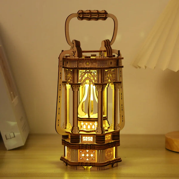 3D Wooden DIY Night Lantern Puzzle – Educational Building Kit & Home Decor Gift for Kids